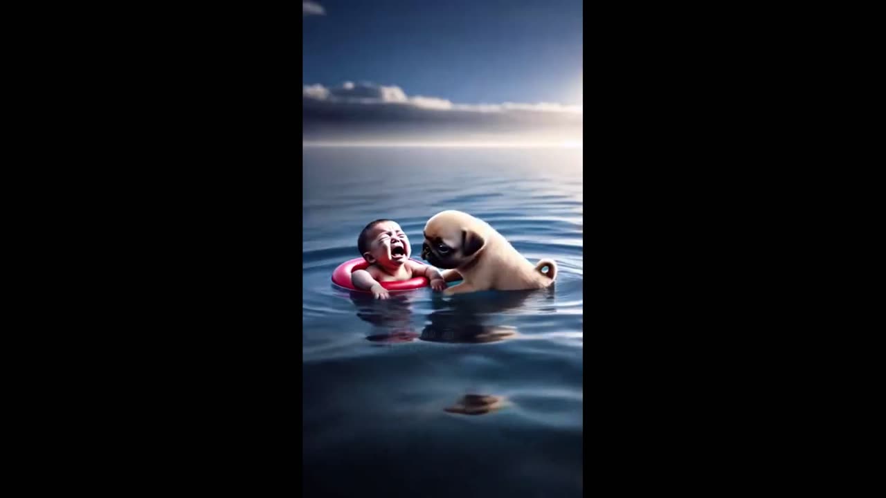 Hero Pug Saves Baby from Dinosaur Attack!