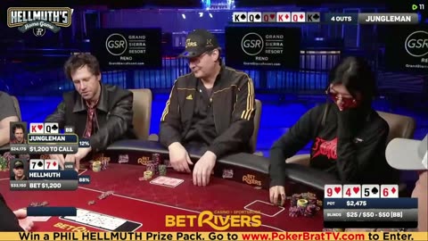Phil Hellmuth, Jungleman, Xuan Liu, 3COIN ♦ Day 3♦ Livestream High Stakes Poker Cash Game