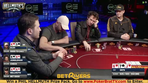 Phil Hellmuth, Jungleman, Xuan Liu, 3COIN ♦ Day 3♦ Livestream High Stakes Poker Cash Game