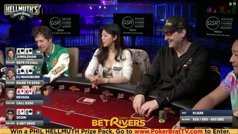 Phil Hellmuth, Jungleman, Xuan Liu, 3COIN ♦ Day 3♦ Livestream High Stakes Poker Cash Game