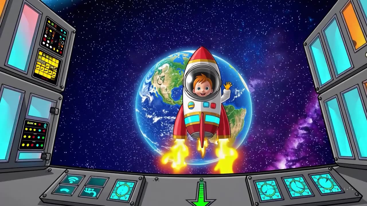 [animated kids song] Counting with Space Explorers