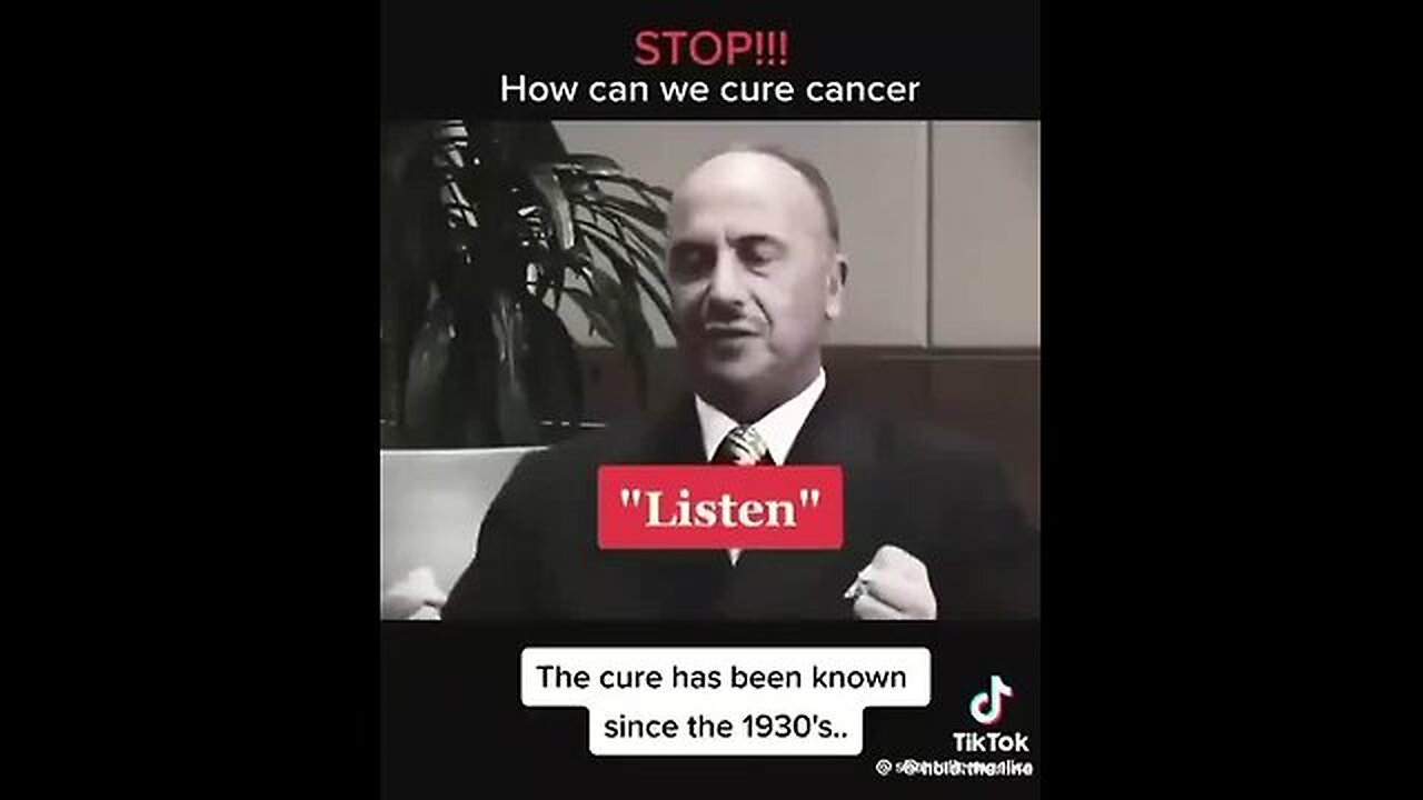 How can we cure Cancer? The Cure has been known since the 1930’s.