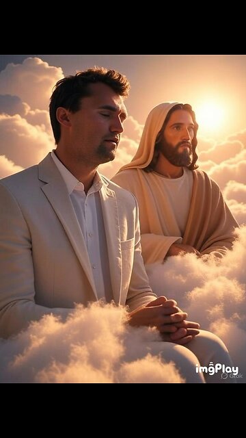 A Picture Of Charlie Kirk With Jesus In Heaven (Charlie Kirk Tribute)