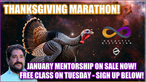 Thanksgiving Marathon! Sign-up for FREE Mentorship Class below - Tuesday at 2pm EST!