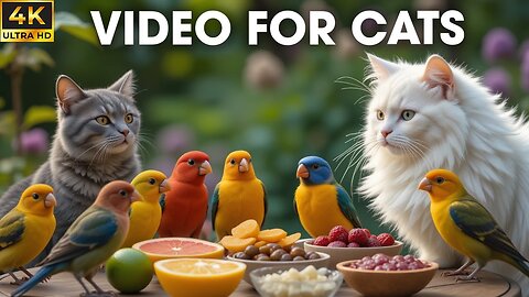 Relaxing Video for Cats to Watch Bird – 4K Nature Scene with Chirping Sounds