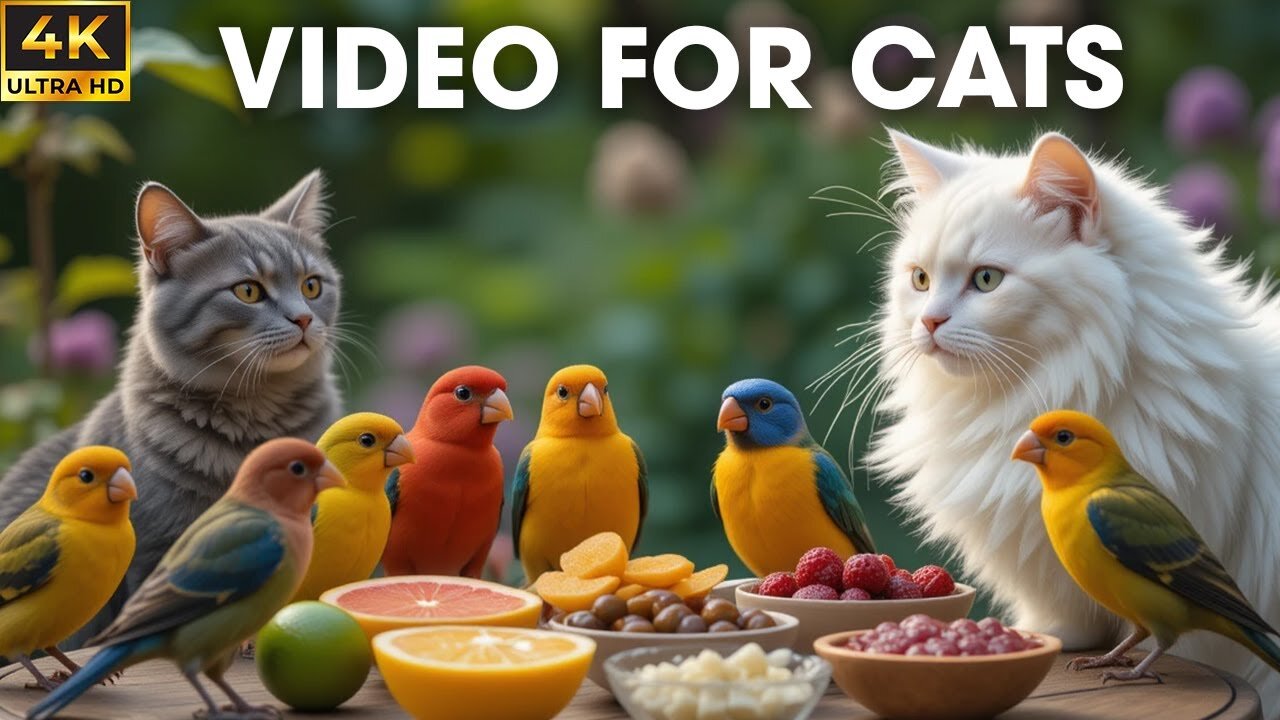 Relaxing Video for Cats to Watch Bird – 4K Nature Scene with Chirping Sounds