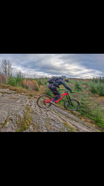 Steep Rock Slab feature Laggan WolfTrax MTB Trail centre Scotland 2
