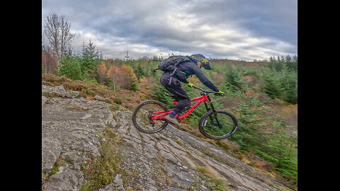 Steep Rock Slab feature Laggan WolfTrax MTB Trail centre Scotland 2