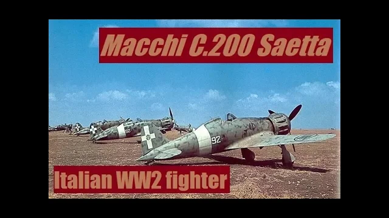 Macchi C.200 Saetta. Italian WW2 fighter.