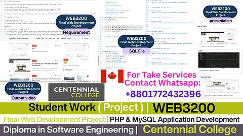 Client Work (Project) | WEB3200 CMS Blog CMS Build | Centennial College