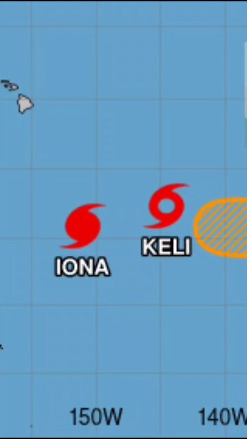 The Fujiwara effect HURRICANE IONA 110 mph +TROPICAL STORM KELI