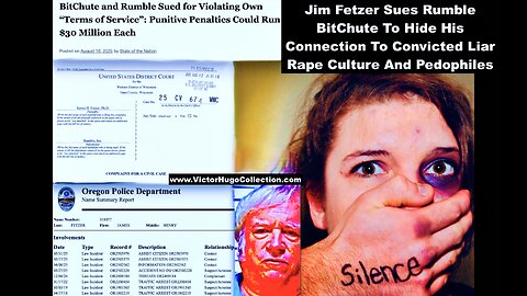 Jim Fetzer Sues Rumble BitChute To Hide His Connection To Convicted Liar Rape Culture And Pedophiles