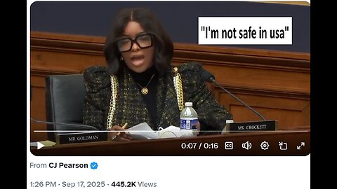 Jasmine Crockett says she does not feel safe as a black women in usa, statistically she is safe