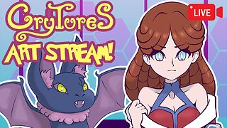 Vtuber Draws Fake Pokemon Then Gaming! | Crytures TTRPG