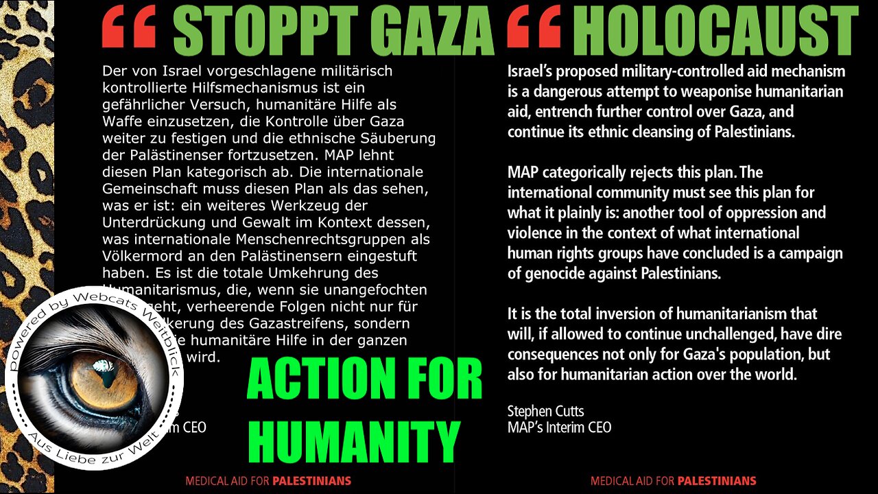 STOPPT GAZA HOLOCAUST • ACTION FOR HUMANITY!!!