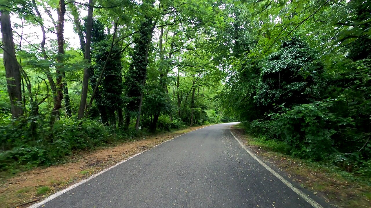 Driving Along An Empty Road