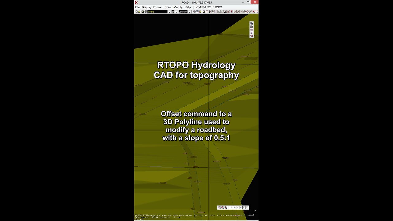 3D Offset command in RTOPO Hydrology software
