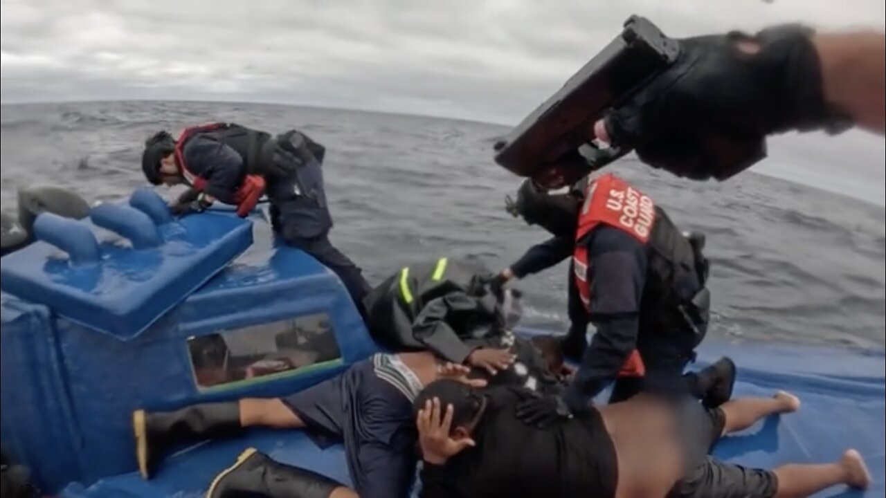 NEWLY RELEASED FOOTAGE OF U.S. COAST GUARD INTERCEPTING DRUG SMUGGLERS OFF VENEZUELA