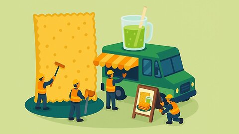 TINY CONSTRUCTION: Mini workers build a GIANT meat pastel with sugarcane juice!