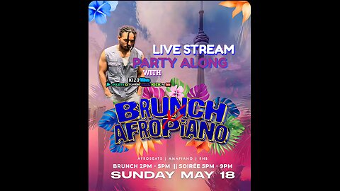 BRUNCH X Afropiano Rooftop Party Stream 🎉Toronto 🎉 Victoria day 🎉 Rynenzo dnb 🎉 WE lit