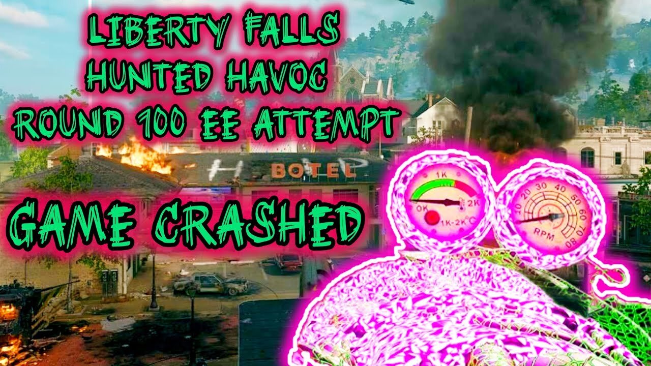 LIBERTY FALLS "2P HUNTED HAVOC" ROUND 100 EE (OUR GAME CRASHED)😭