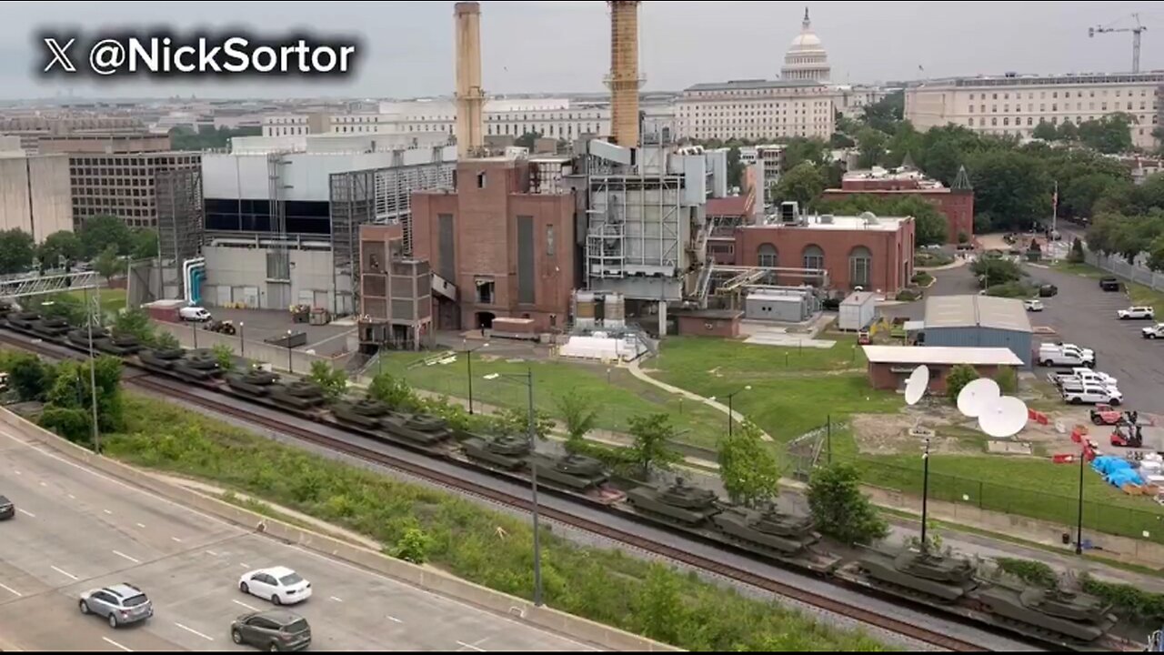 MASSIVE amount of military now rolling into Washington, DC for Trump’s 250th Anniversary Parade