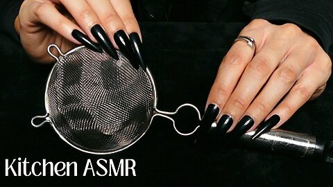 ASMR Tapping & Scratching Kitchen Utensils (no talking, metal, glass)
