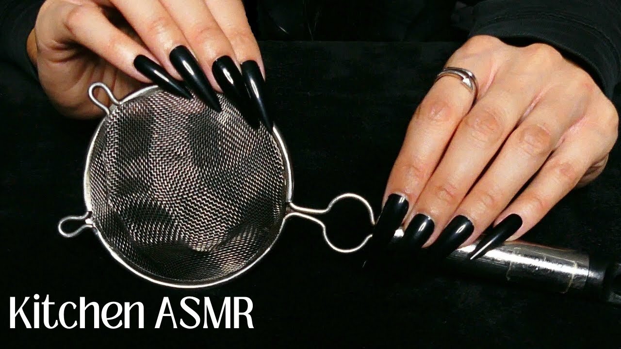 ASMR Tapping & Scratching Kitchen Utensils (no talking, metal, glass)