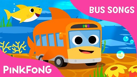Baby Shark Bus | The Shark Bus goes round and round | Bus Song | Pinkfong Songs for kids