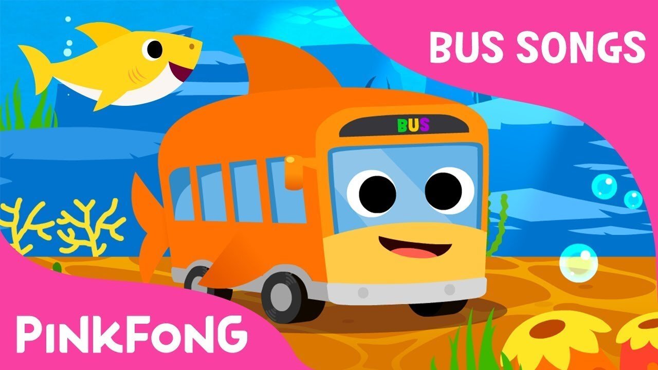 Baby Shark Bus | The Shark Bus goes round and round | Bus Song | Pinkfong Songs for kids