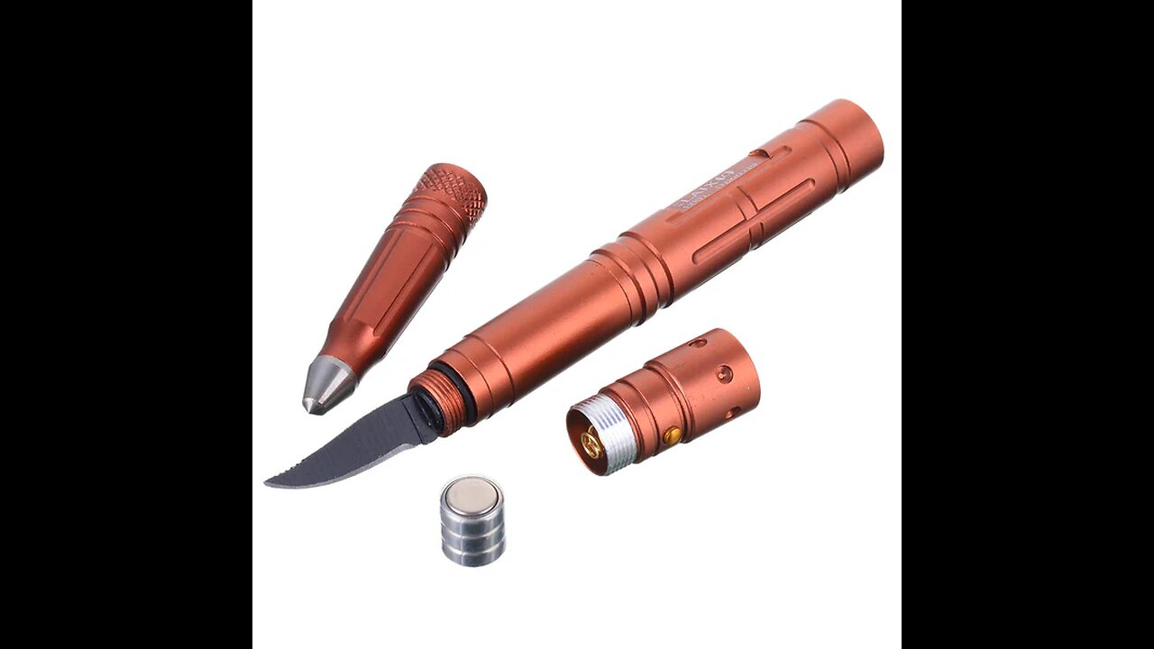 4-in-1 Tactical Pen That Hides Flashlight, Knife and Glass Breaker