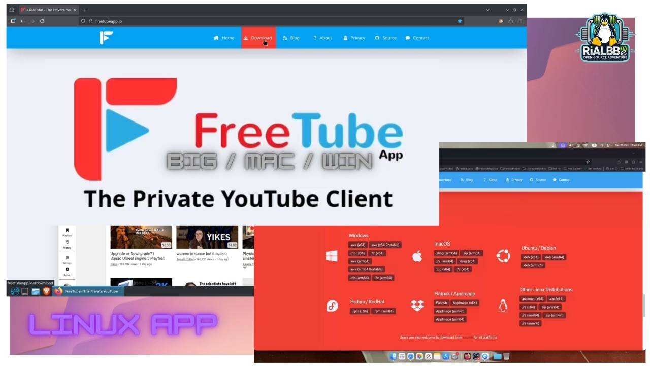 The Ultimate YouTube Privacy Client: FreeTube on Big (Linux) Mac Win