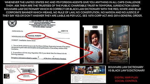 IF YOU SEE A RED, WHITE AND BLUE CORPORATE BANNER, CHALLENGE THEM WITH ARE YOU A TRUSTEE