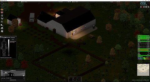 Project Zomboid, building the farm. and good tunes