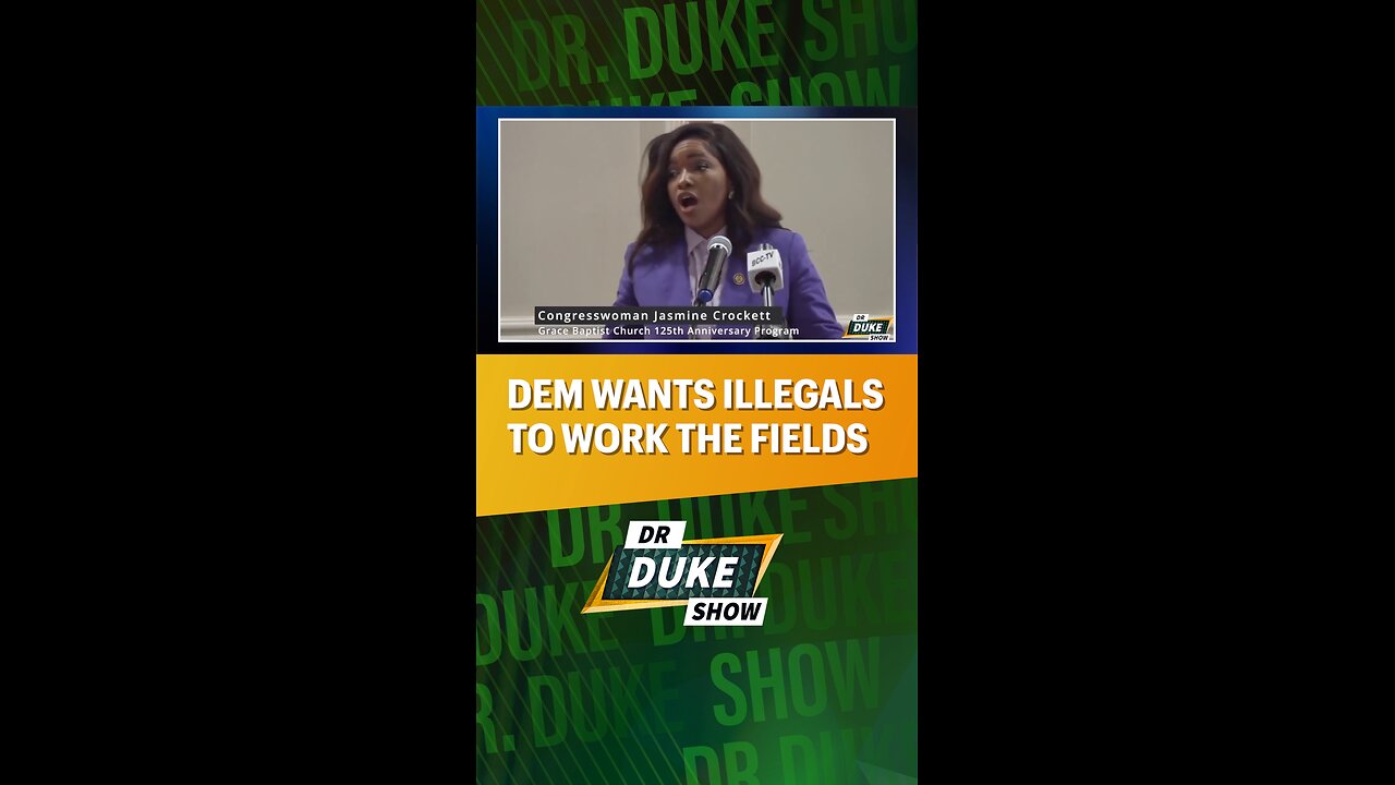🙄Black Democrat Wants Illegals To Work The Fields Now