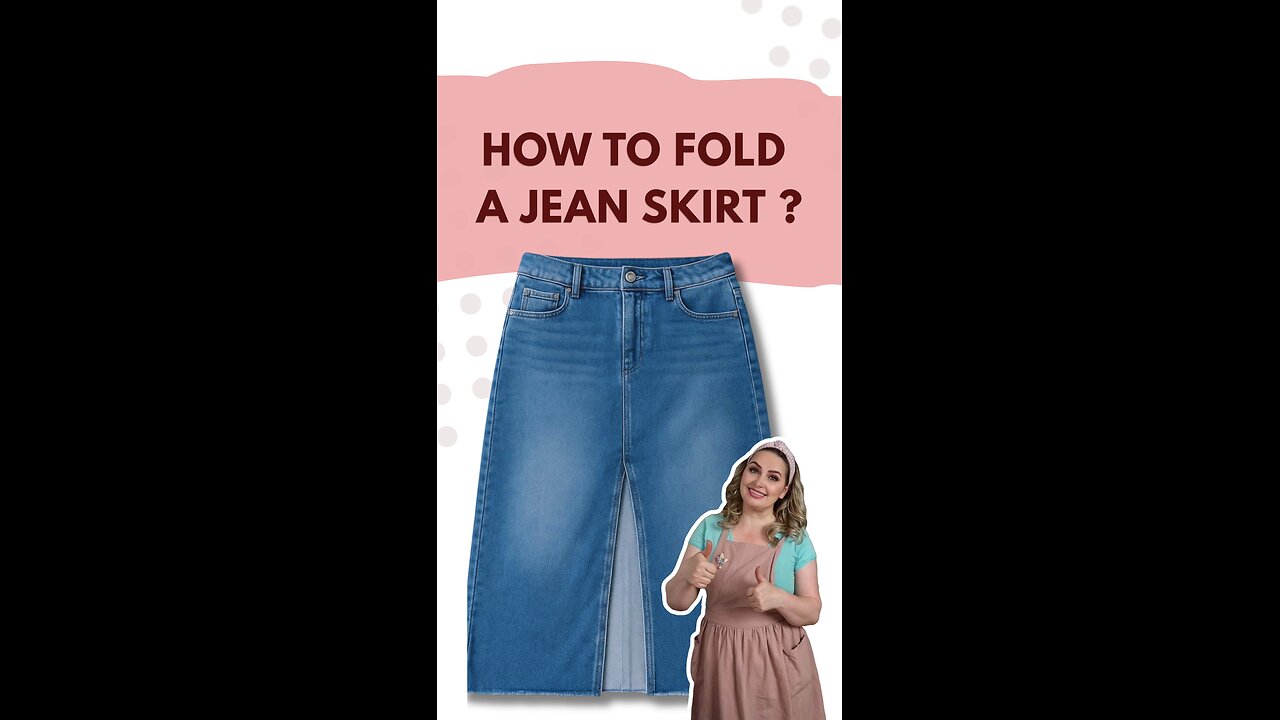 How to Fold a Jean Skirt | Compact & Space-Saving Hack