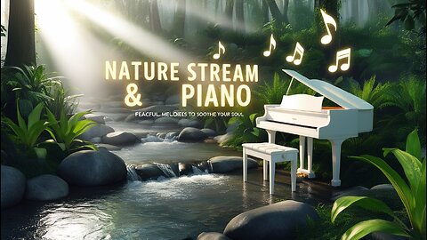 Nature Stream & Piano 🌊 Peaceful Melodies to Soothe Your Soul 🎶