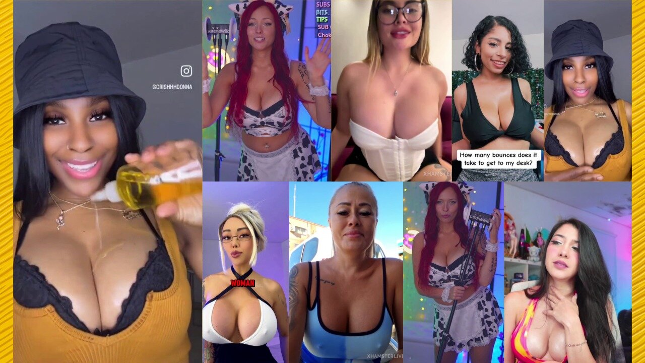 Huge Boobs / No Bra / Hard Nipples 73 - Big bank tiktok challenge ❤️‍ClipchampGirls 2025