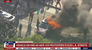 'Peaceful' L.A. Protestors Set Fire To Waymo Car