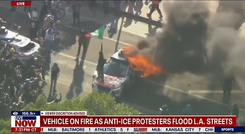 'Peaceful' L.A. Protestors Set Fire To Waymo Car