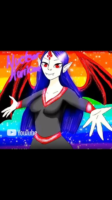 Oc speedpaint nuclear with a rainbow background