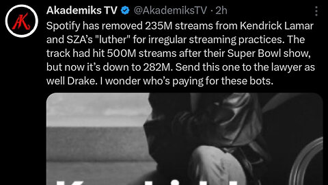 Post & delete by DJ Akademiks on X