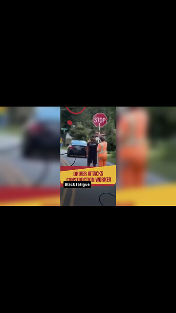 Unprovoked African American Nagger Suddenly Attacks White Construction Worker In Work Zone