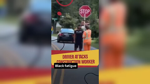 Unprovoked African American Nagger Suddenly Attacks White Construction Worker In Work Zone
