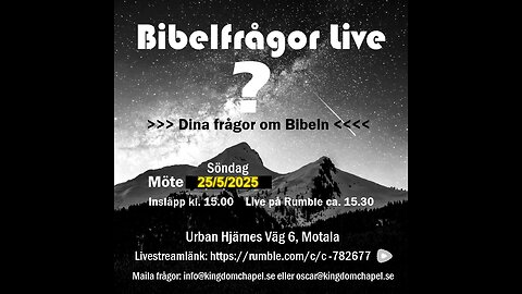 Bibelfrågor live 25/5 2025