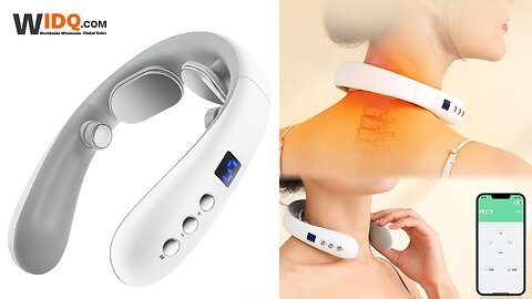 ✨ Smart Neck Massager | TENS Pulse + Heat Therapy 💆‍
