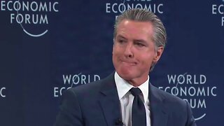 Gavin Newsom Shows off ‘Trump Signature Series’ Kneepads at WEF Event