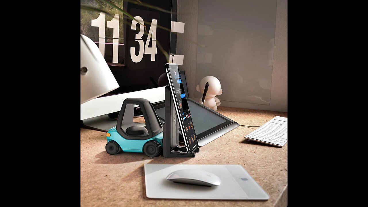 2-in-1 Wireless Charging Station with Phone Holder, for iPhones