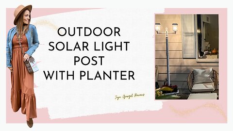 Outdoor Solar Light Post with planter review