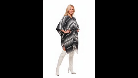 🦃🕎🌨️🎁🎄🍾🎇⛄🖤BLACK🖤Sharpshooter Clint Eastwood Style Western Party Poncho🖤